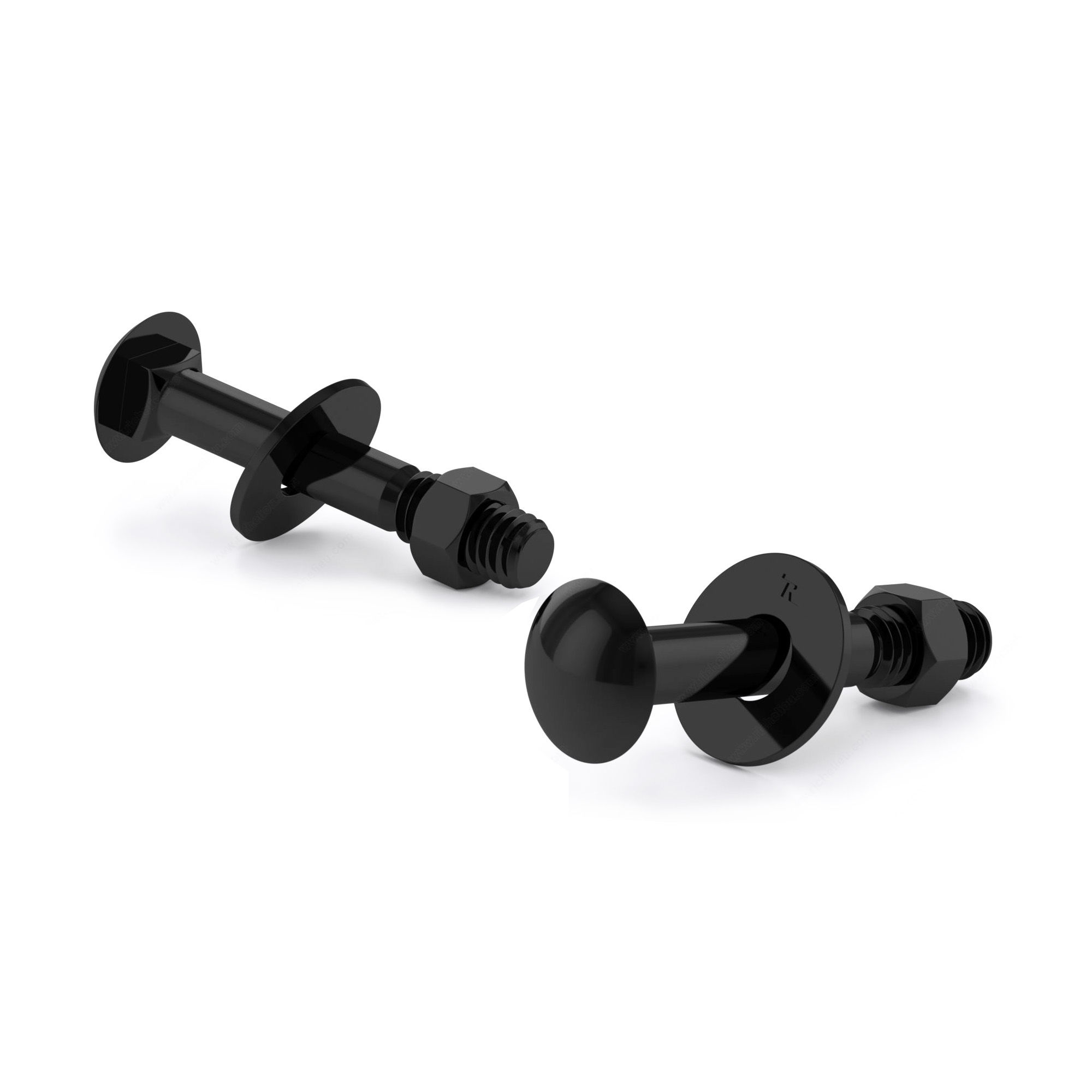 Boulon de carrosserie noir 1/2 po x 4 po