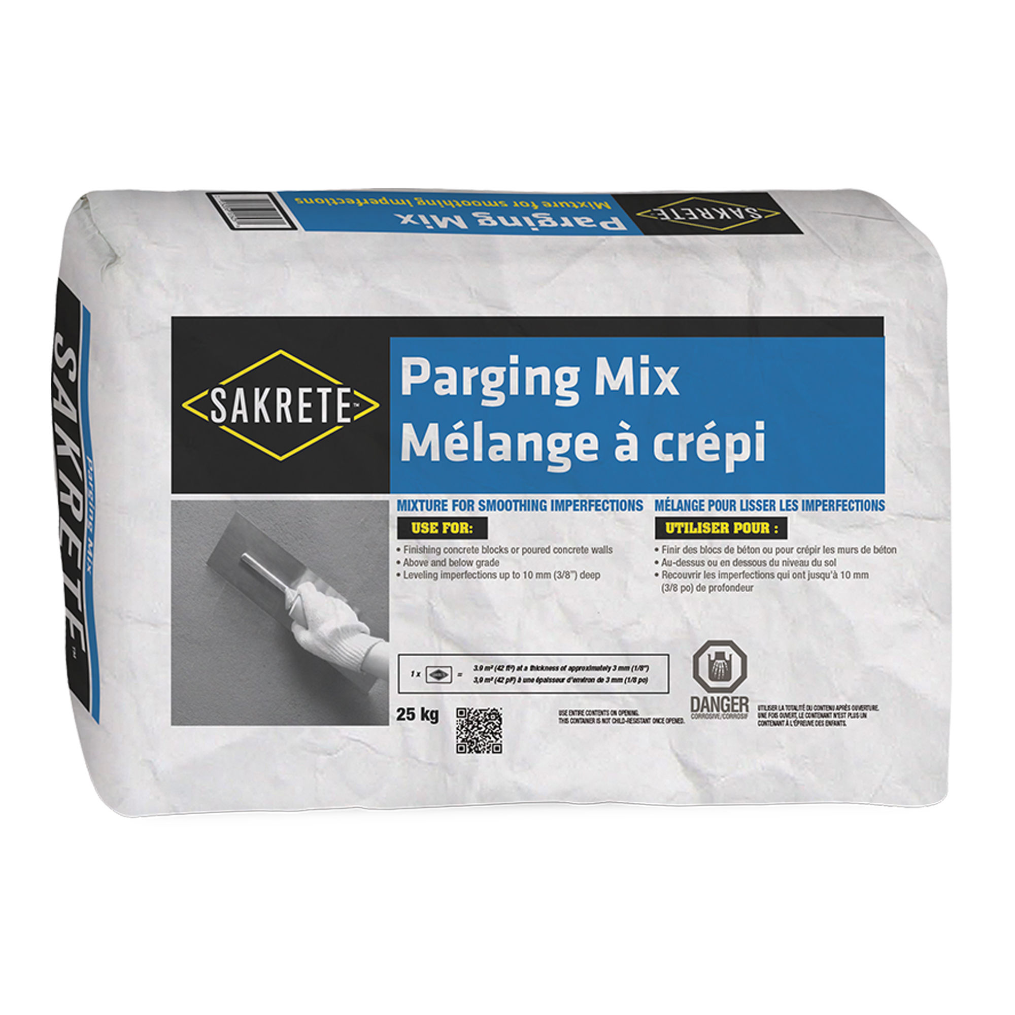 Crépi de fondation (parging) en sac