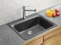 Kitchen Sink - Vision - 1 Bowl - 1 Hole - Silgranit - Cinder - 25" x 21" x 8"