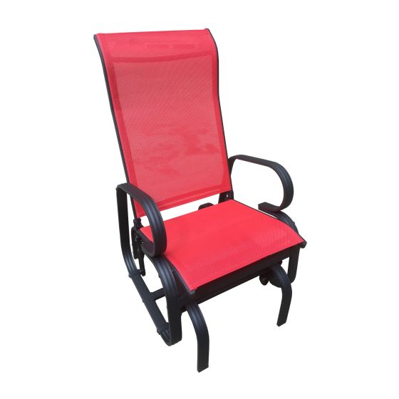 Chaise berçante sur billes Monaco, rouge