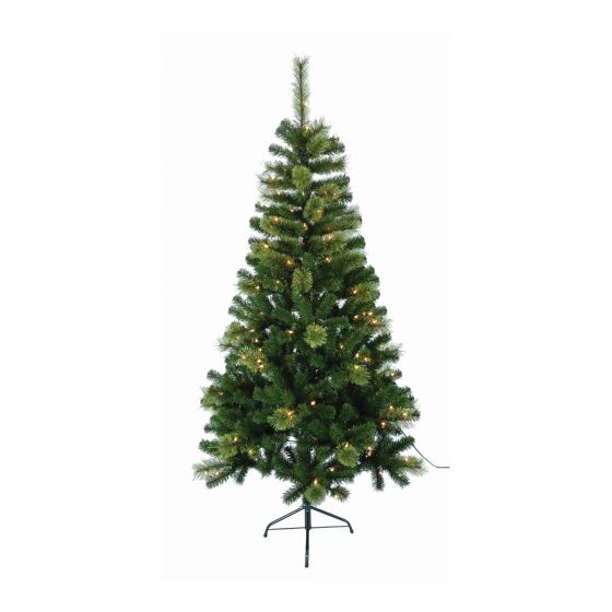 Pre-Lit Cashmere and PVC Christmas Tree - 6,5'