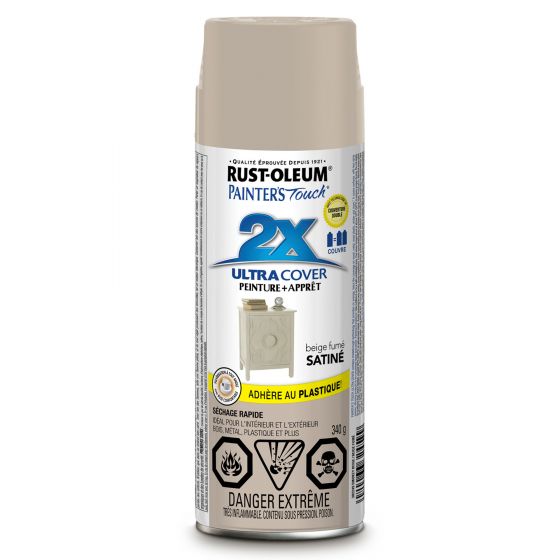 Ultra Cover 2X Spray Paint - Indoor/Outdoor - Satin - Smokey Beige - 340 g