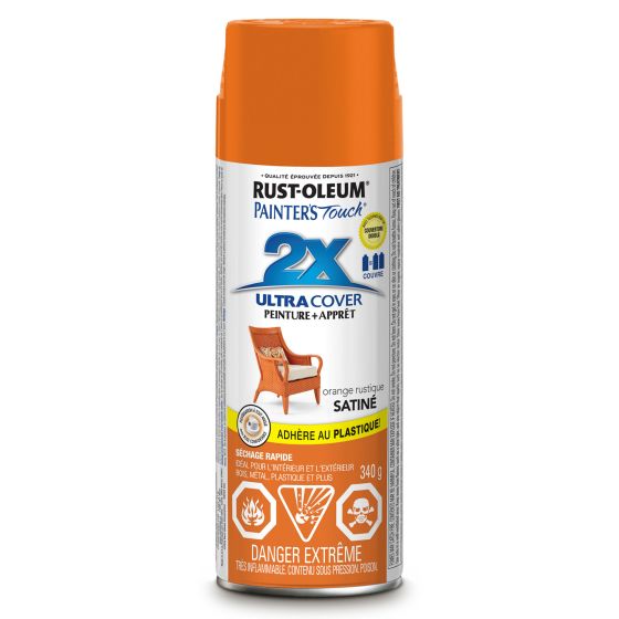 Ultra Cover 2X Spray Paint - Indoor/Outdoor - Satin - Rustic Orange - 340 g
