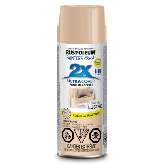 Ultra Cover 2X Spray Paint - Indoor/Outdoor - Gloss - Almond - 340 g
