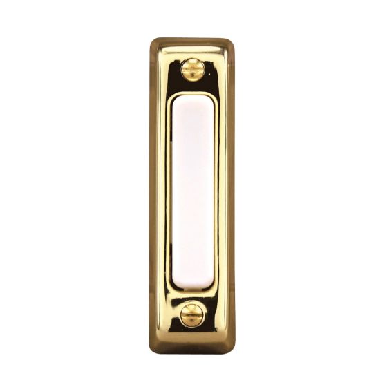 Wired Push Button Doorbell - Polished Brass