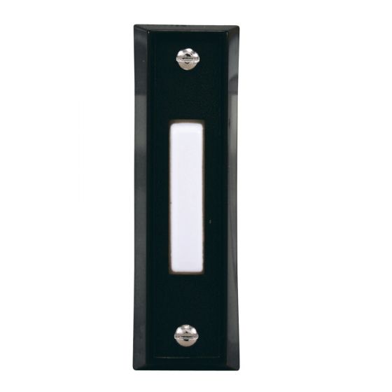 Wired Push Button Doorbell - with Small Button - Black