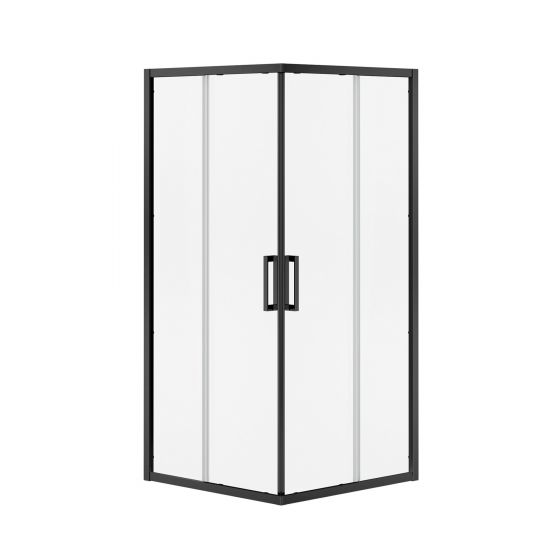 Sliding Shower Door - Radia - 36" x 36" x 71.5" - Clear Glass - Matte Black