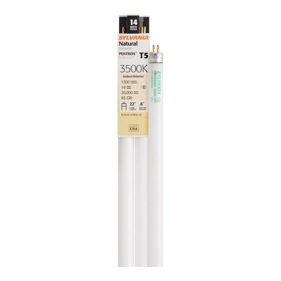 Fluorescent Tube - T5 - Bi-Pin - 22" - Natural White - 14 W - 2 pack