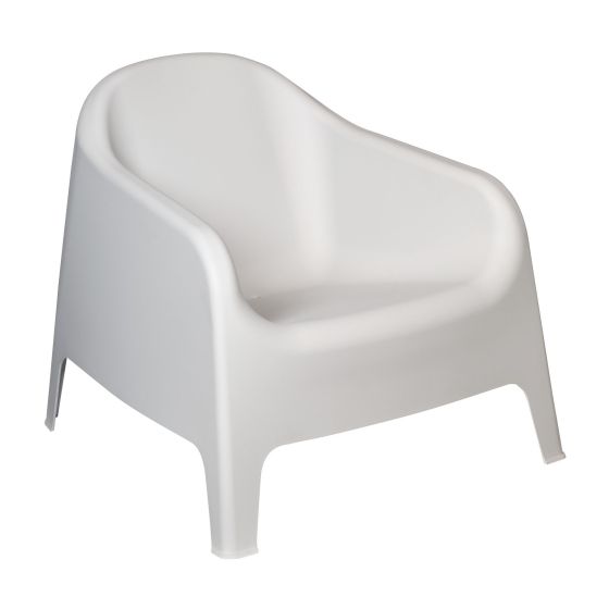 Chaise en plastique empilable, gris