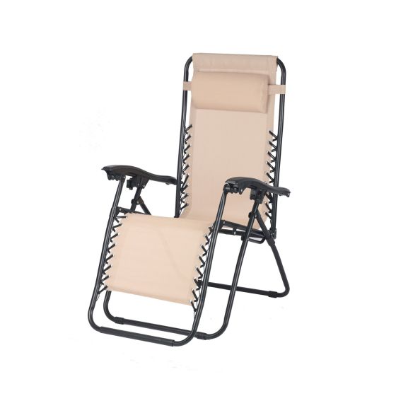 Relax Outdoor Lounge Chair - 65 x 91 x 113 cm - Grey-Beige