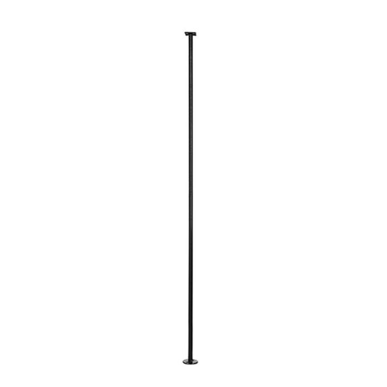 Ensemble de barreaux d'escalier, fer forgé, carré, 3/8" x 34", noir mat, 2/pqt
