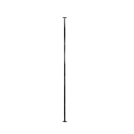 Barreau d'escalier, fer forgé, carré, 3/8" x 36", noir mat
