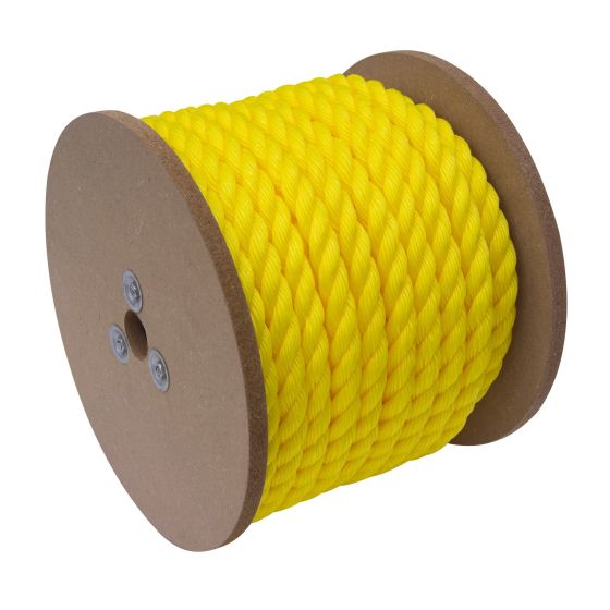 Corde en polypropylène torsadée, jaune, 3/4" x 100'