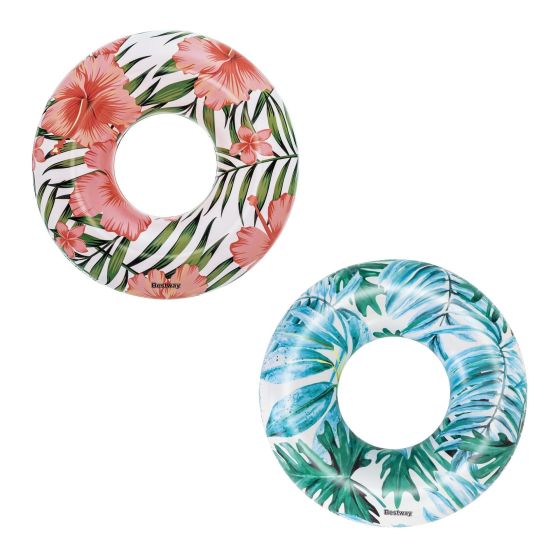 H2OGO! Tropical Palms Swim Ring - 119 cm - Assorted Styles (Sold Individually_
