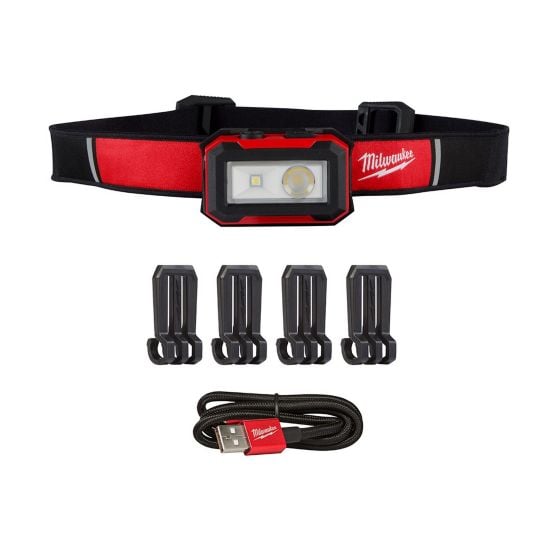 USB Rechargeable Magnetic Hard Hat Headlamp - 450 Lumens