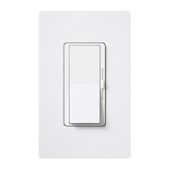 Dimmer - Diva - LED - with Wallplate - White
