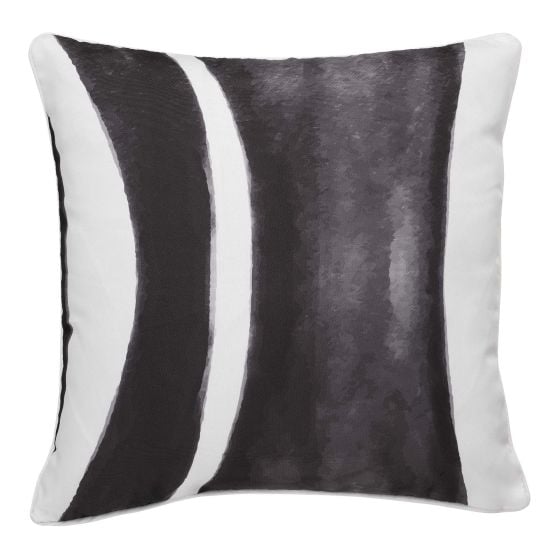 Printed Outdoor Cushion - Black/White 18" x 18"