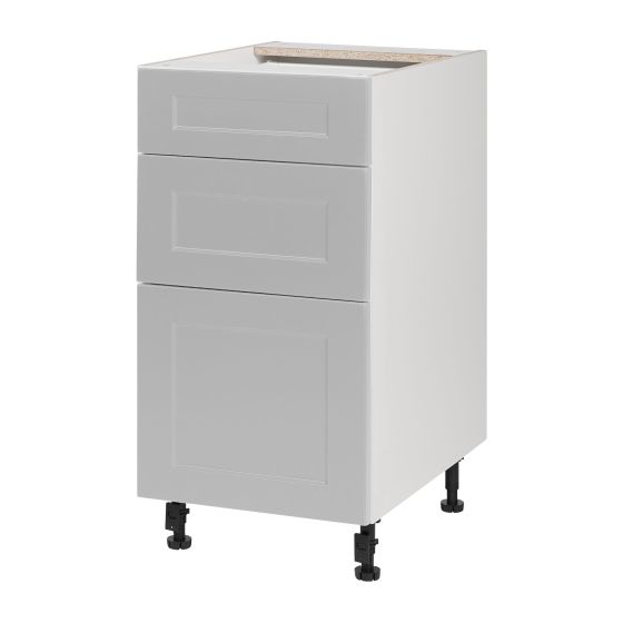 Base Cabinet 3 Drawers - Shaker - Grey - 15" x 34 3/4" x 24"