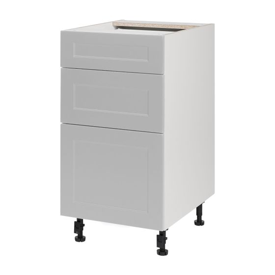 Base Cabinet 3 Drawers - Shaker - Grey - 18" x 34 3/4" x 24"