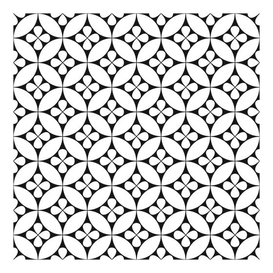 Floorpops Fleur Self-Adhesive Floor Tiles - 10/Pkg - 12" x 12"