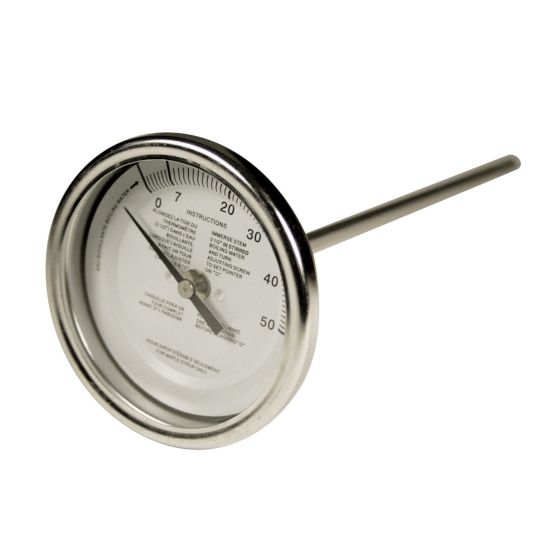 Bimetal dial thermometer for maple syrup