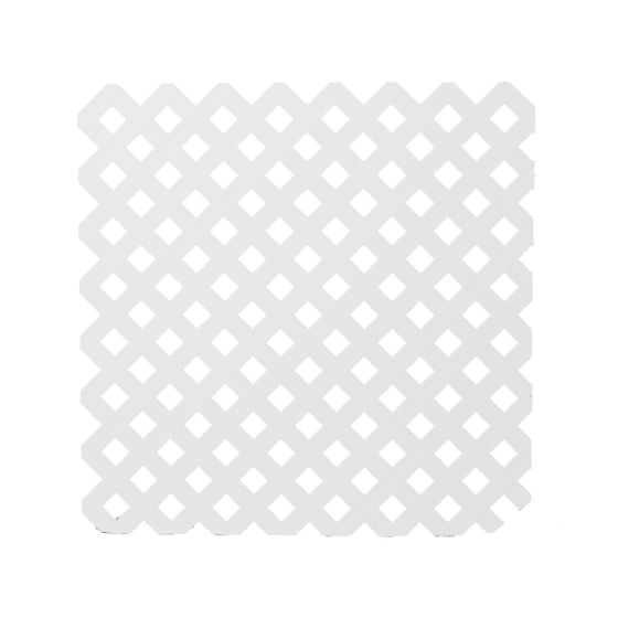 Treillis d'intimité en PVC, Blanc, 4' x 8'