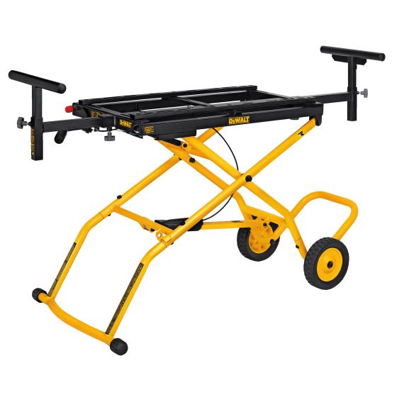 Rolling Mitre Saw Stand - 8' - Black and Yellow