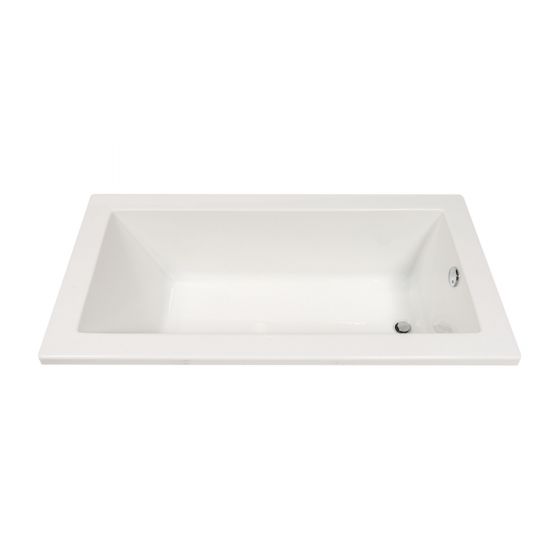 Elara Rectangular Drop-In Bathtub - 60" x 31" - Acrylic - White