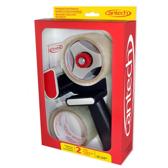 Tape dispenser with rolls