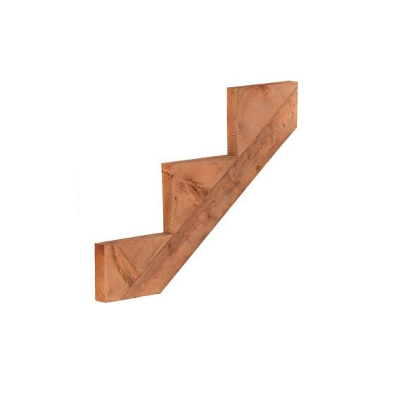 Brown Treated Wood Step Stringer