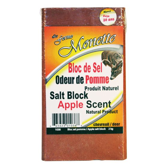 Apple scent salt block for deer