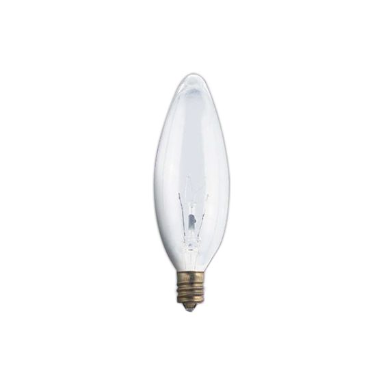 Ampoule incandescente, B10, chandelier, claire, blanc doux, 25 W, 2/pqt