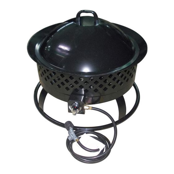 Portable Outdoor Propane Fire Pit - Aurora - 54,000 BTU - Steel - Black