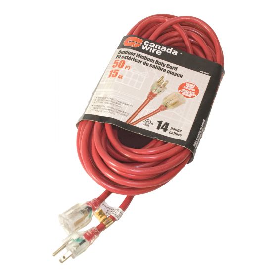 SJTW Outdoor Cord - 15 A - Red