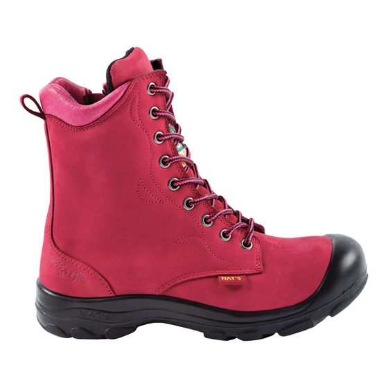8″ Steel toe work boot for Women - Raspberry - Size 8 from PILOTE ET ...