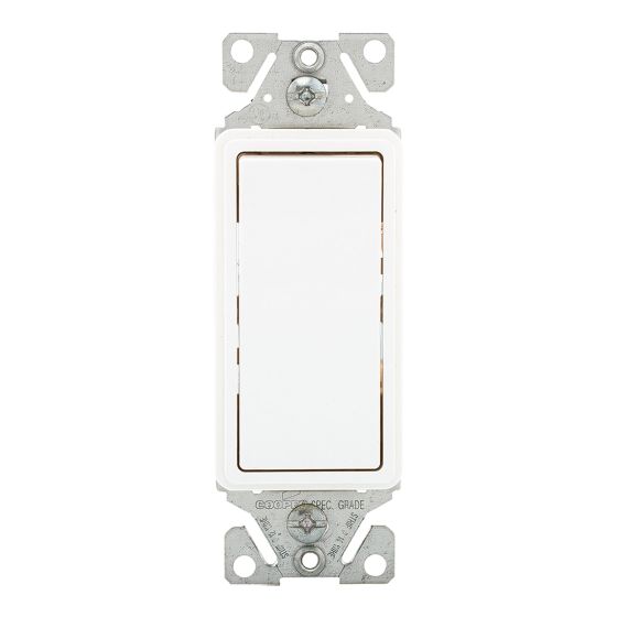 Interrupteur décoratif unipolaire, 15 A, blanc, 10/pqt