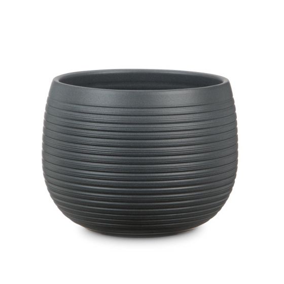 Pot Cover, Linara, Inside, Round, Grey, 16 cm