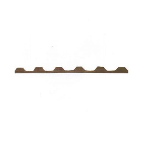 Tuftex wood closure strip for undulated roof