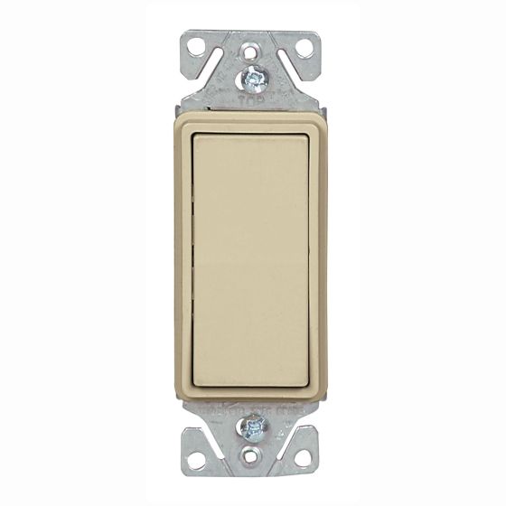 Single Pole Decorative Switch - 15 A - Ivory - 1/Pkg