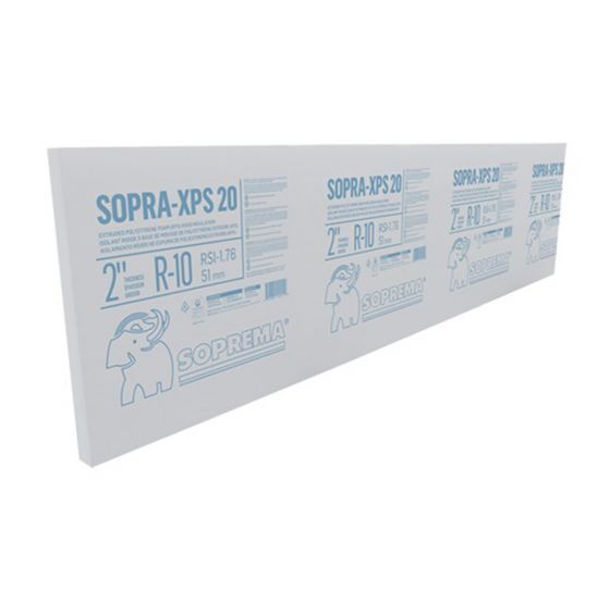 Panneau isolant rigide Sopra-XPS 20, Polystyrène extrudé