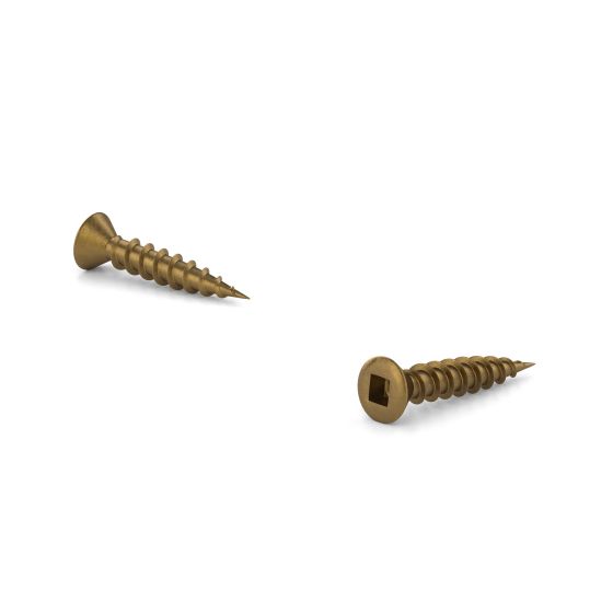Antique Brass-Plated Wood Screws - Oval Head