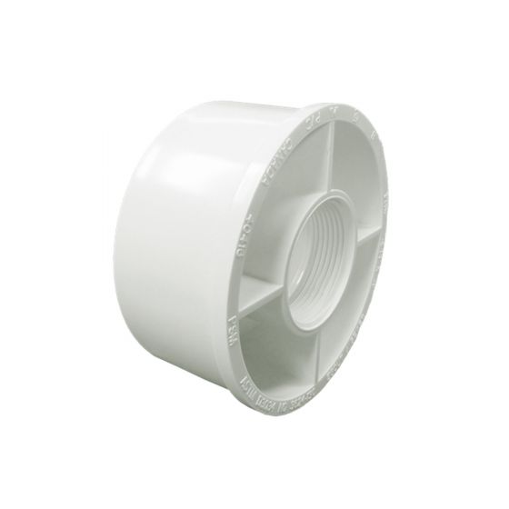 PVC/BNQ Reducer Adapter - 4" x 1 1/2" - White