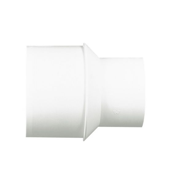 Adaptateur de réduction PVC-BDS E/BÂT à E/ABS, 4" x 3", mâle x femelle, blanc