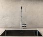 Robinet pour évier de cuisine avec bec amovible pivotant EBI, chrome