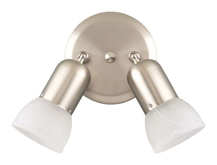 Jasper 2-Lights Ceiling Fixture - Br. Pewter - 5" x 5" x 10"