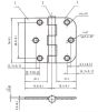 3" Full Mortise Combination Butt Hinge - 5/8" Radius