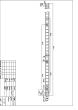 Montant simple, blanc, 5/8" x 3'