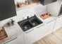 Kitchen Sink - Vienna - 2 Bowls - 1 Hole - Silgranit - Anthracite - 31" x 20.5" x 8"