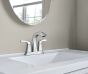 Robinet de lavabo Lindor, 2 poignées, chrome poli, entraxe de 4"