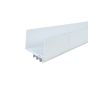 U-Shape White Adjustable Vinyl Door Bottom with Vinyl Fins - 36"